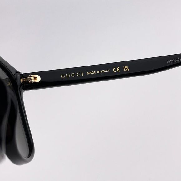 Gucci GG0637SK 001 Sunglasses Black Grey Anti-Reflective Unisex main image 5